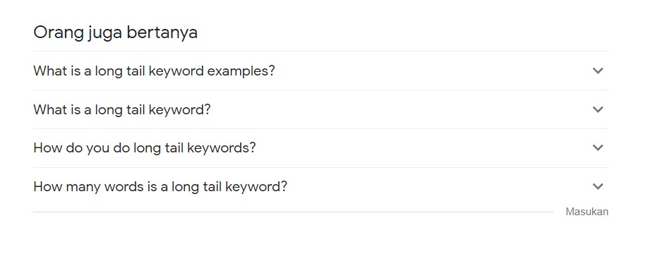 Sort tile keyword vs long tail keyword