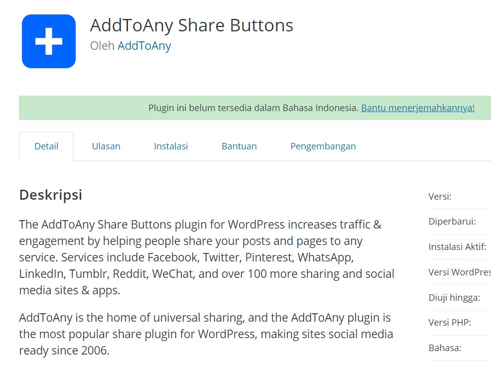 AddToAny Share Button untuk meningkatkan pengunjung blog