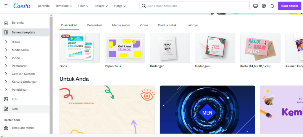 canva - aplikasi desain grafis gratis