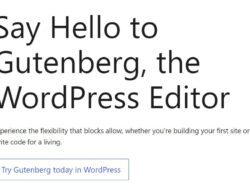 Belajar WordPress : Menggunakan Editor Gutenberg